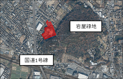 グリーンスポーツセンター跡地の位置図