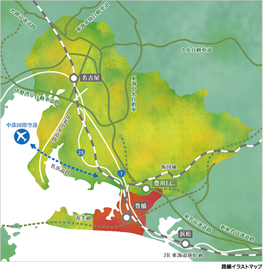 豊橋市アクセスマップ