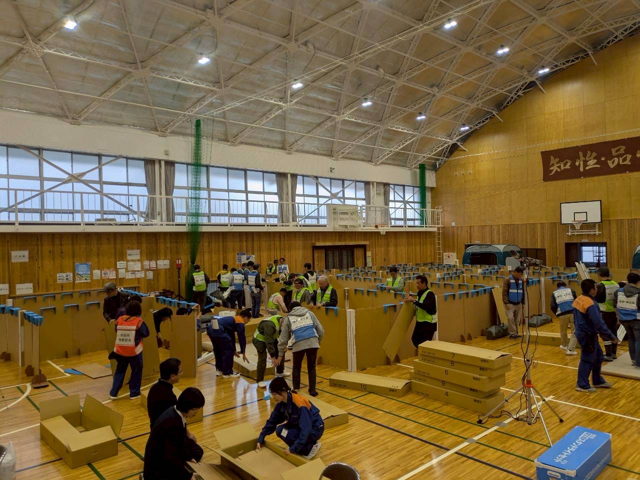 簡易ベッド等設置訓練