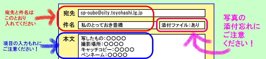 とっておき豊橋応募の注意その１