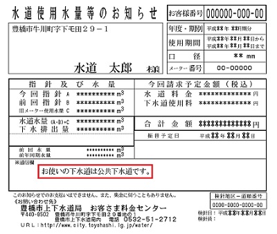 検針時のお知らせサンプル画像