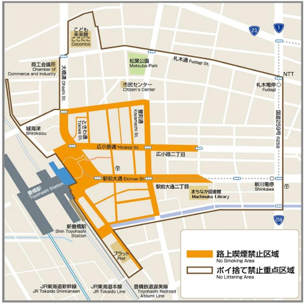 禁止区域マップ
